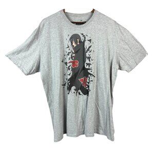 Naruto Shippuden Itachi Birds Gray T-Shirt Short Sleeve 3XL Anime Unisex